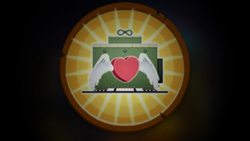 Adventure Time RPG Dungeon Train: the official Return Ticket pass art, a train car with a heart